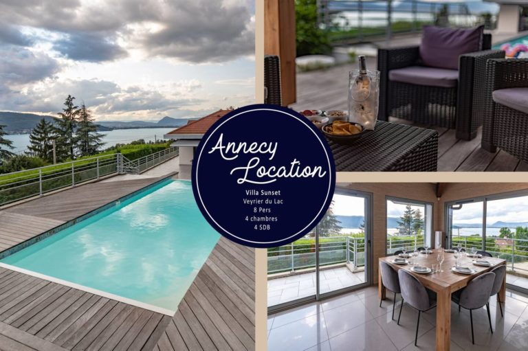 Villa Sunset - piscine et vue lac